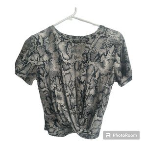 Y2K snakeskin print Love J party shirt